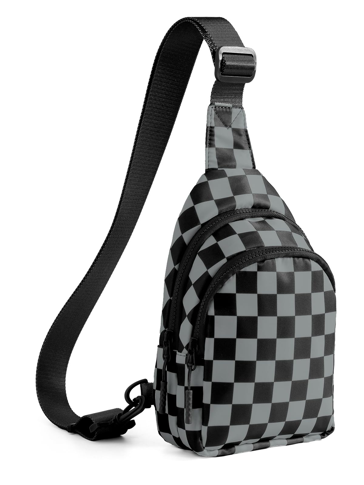 Checkered Sling Bag for Women Small Backpack Crossbody Chest Bag Fanny Packs Purses
