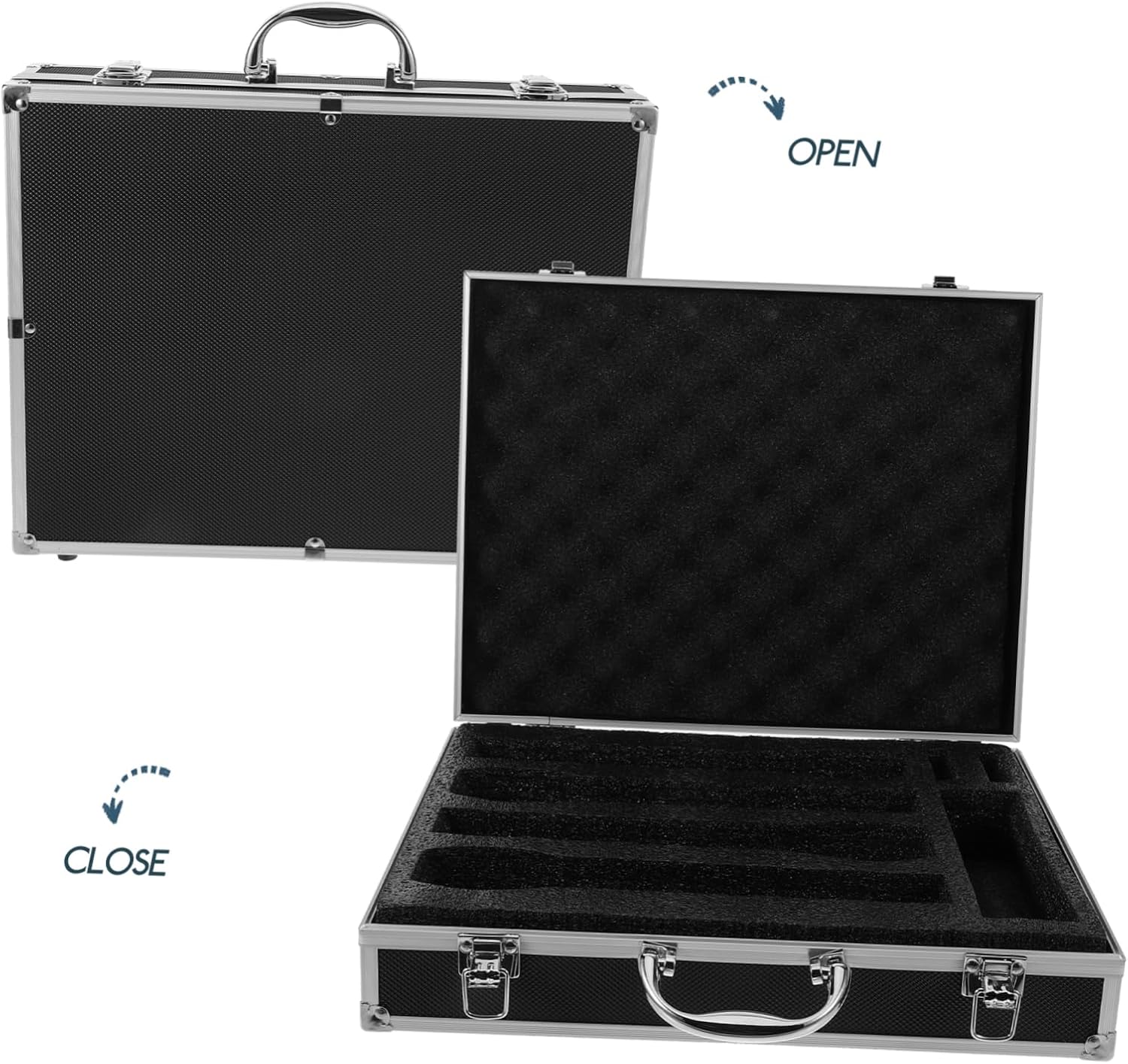 UPKOCH Portable Hard Mic Protective Case with Handle for Handheld Microphones Shockproof and Dustproof Organizer Box for Travel and Storage of Microphone Accessories