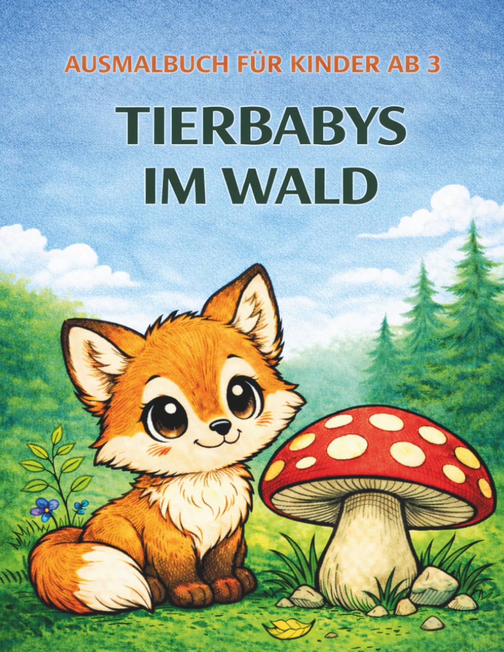 Ausmalbuch für Kinder ab 3 - Tierbabys im Wald: 40 süße Tiermotive mit großen Malflächen – ein ruhiges Ausmalbuch für Kinder von 3–6 Jahren (Süße Tierbabys)