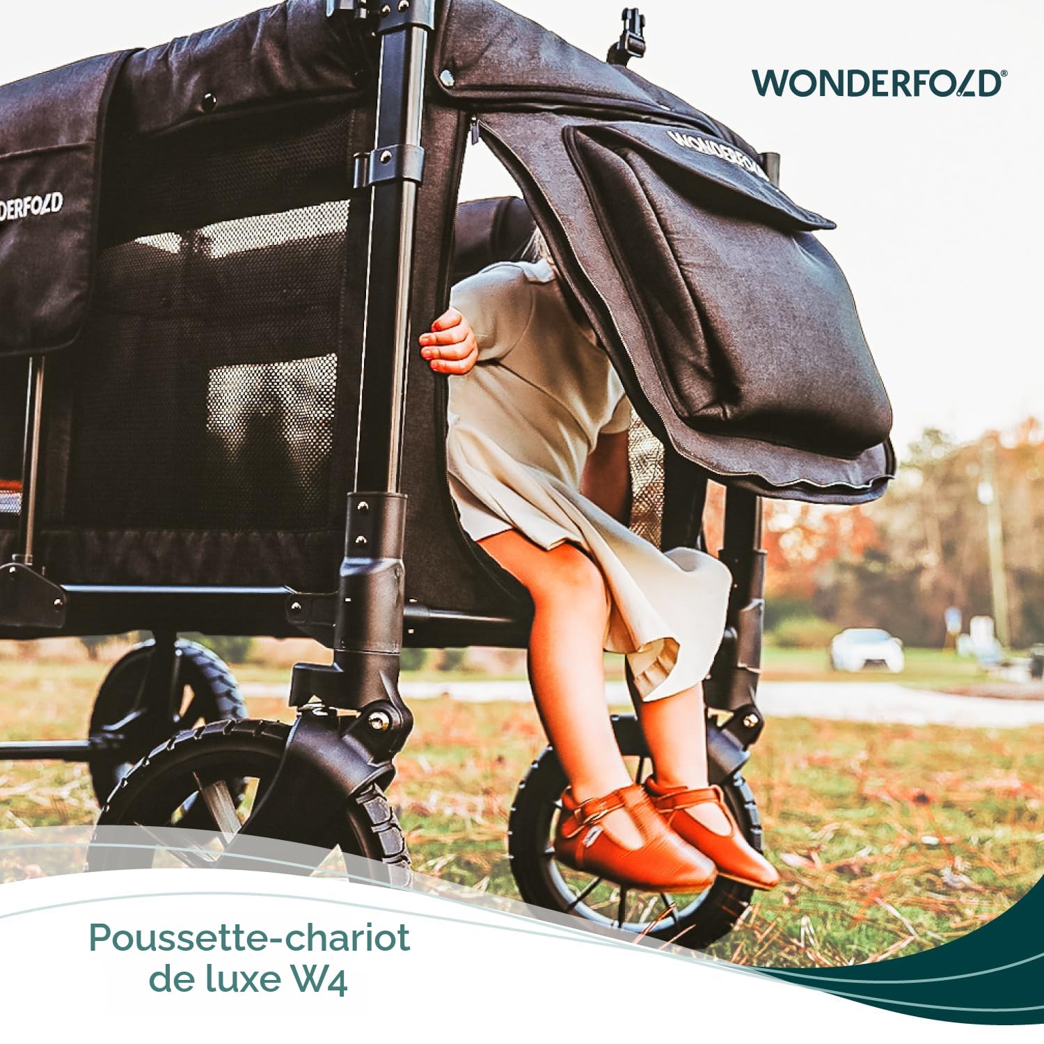 Pare-Soleil Filet Poussette Wonderfold W4 / W2 – 300 X 33 Cm – Respirant, Anti-UV & Polyvalent Camping Pique-Nique