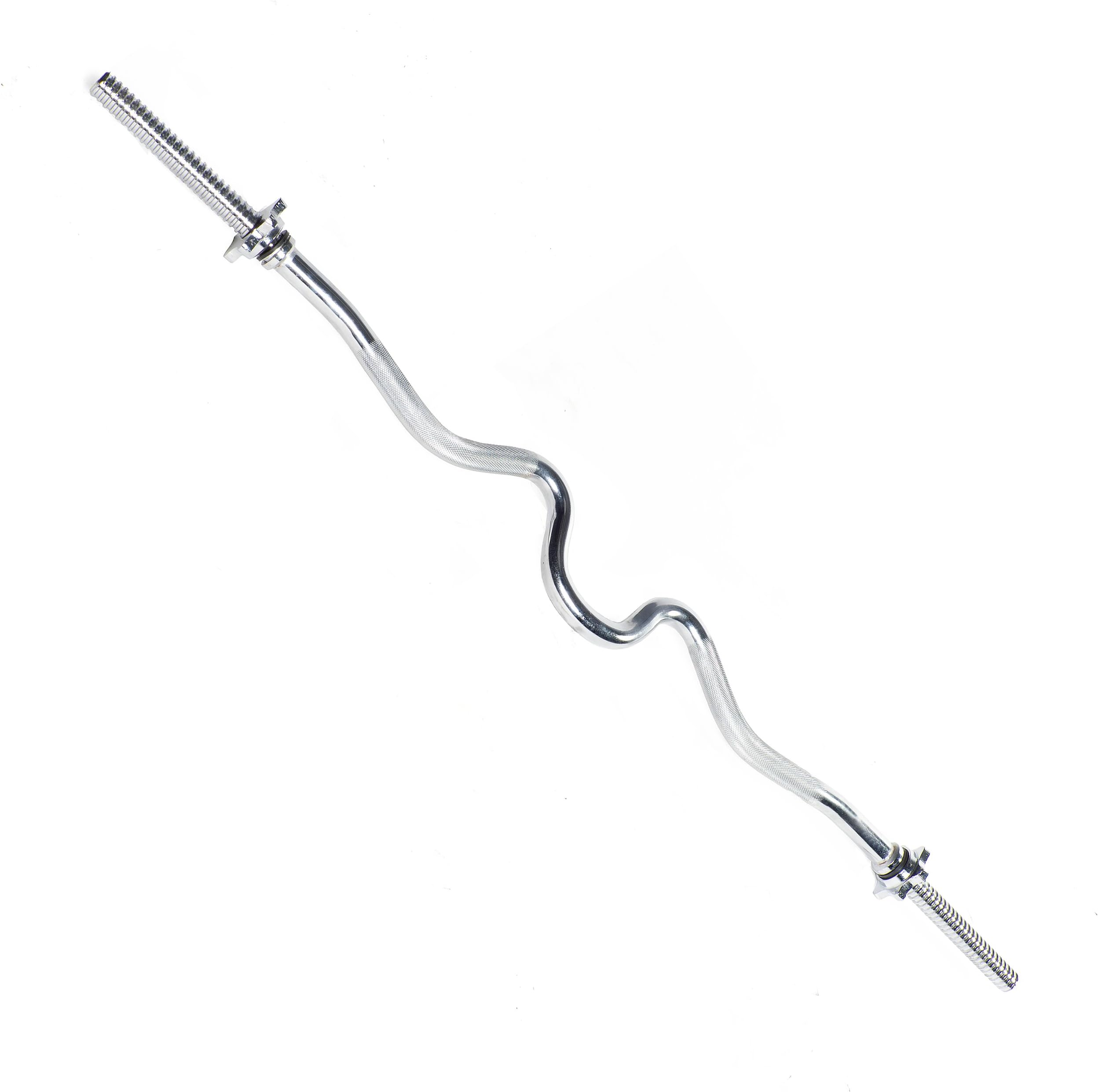 Standard 1-Inch Threaded Curl Bar with Collars