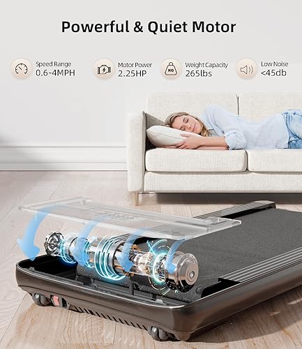 Miniatura 3 de Almohadilla para caminar  Cinta de correr para debajo del escritorio, caminadora para el hogar y la oficina, cinta de correr portátil, caminadora