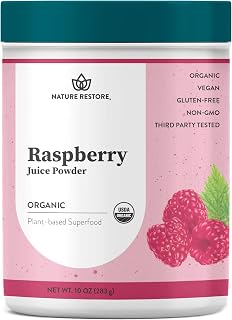 USDA Certified Organic Red Raspberry Juice Powder, 10 Ounces, Non GMO, Gluten Free, Vegan