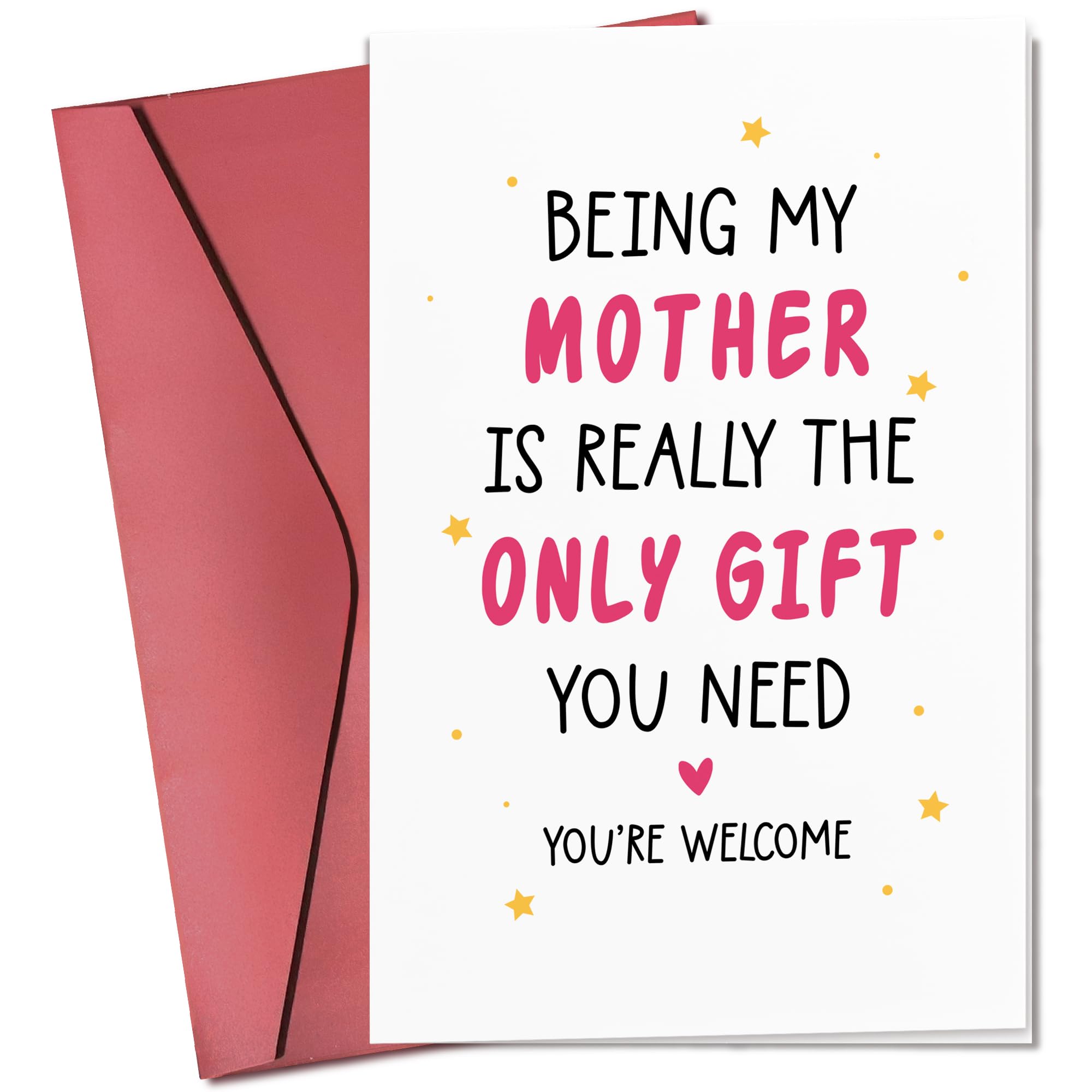 Pawzity Mothers Day Cards for Mom from Daughter, Son, Kids - Happy Mothers Day Birthday Card for Bonus Step Mom, Mother, Mum - Funny 1st First