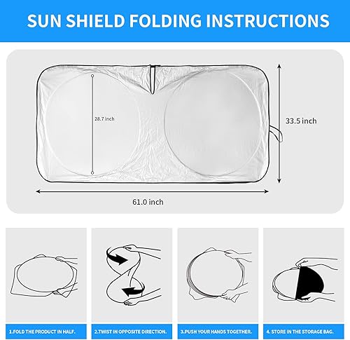 Miniatura 4 de Parasol reflectante de ajuste personalizado para Audi Q5 Q5L Q7 Q8 SUV 2018 2019 2020 2021 2022 2023 Audi Q5L Q7 Q8 SUV cubierta para parabrisas
