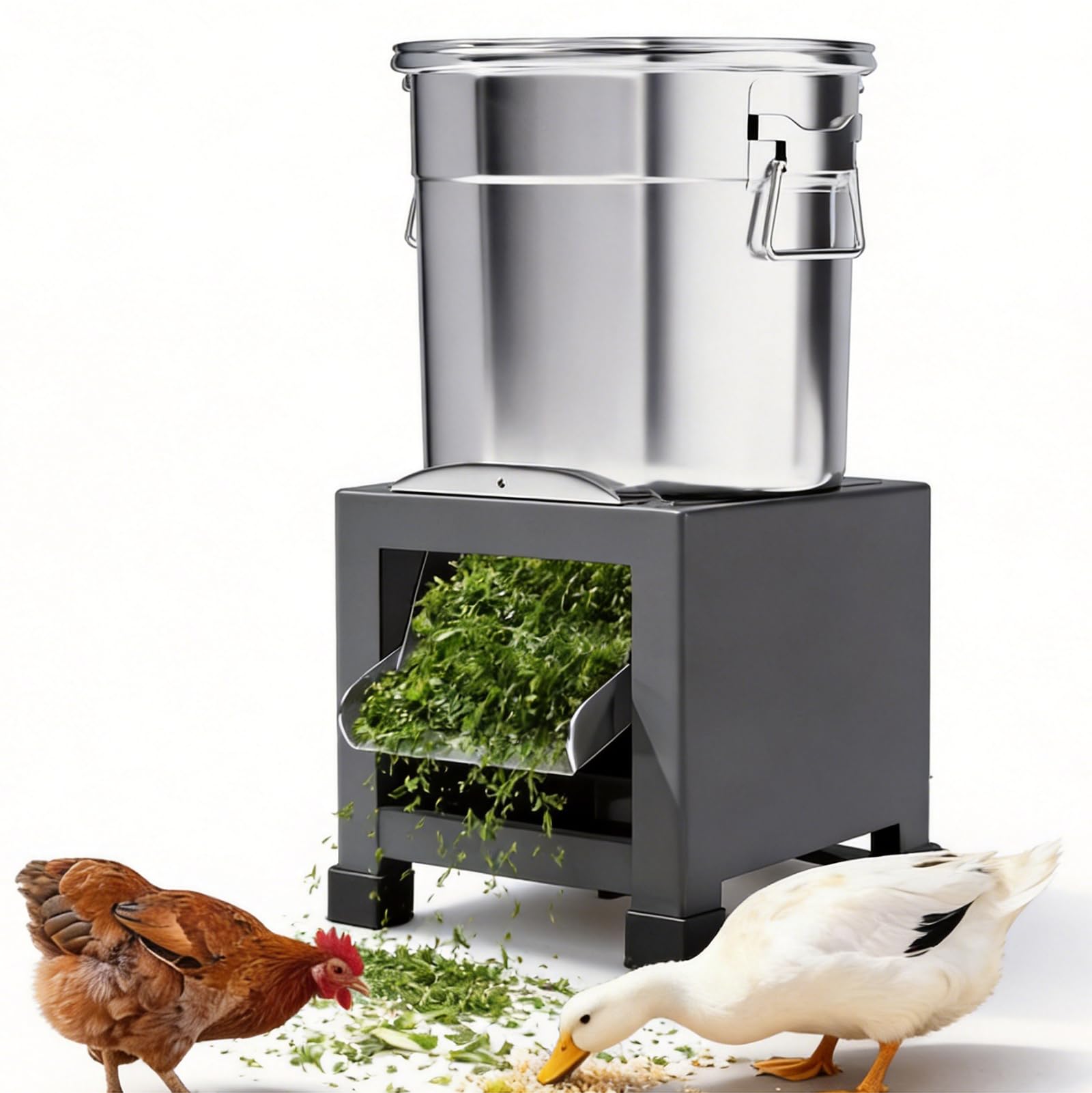 ZTGL Electric Commercial Vegetable Chopper, Commercial Food Processor 50-200kg/H, Small Electric Vegetable Chopper Shredder, For Poultry And Animal Feed Preparation,2500W