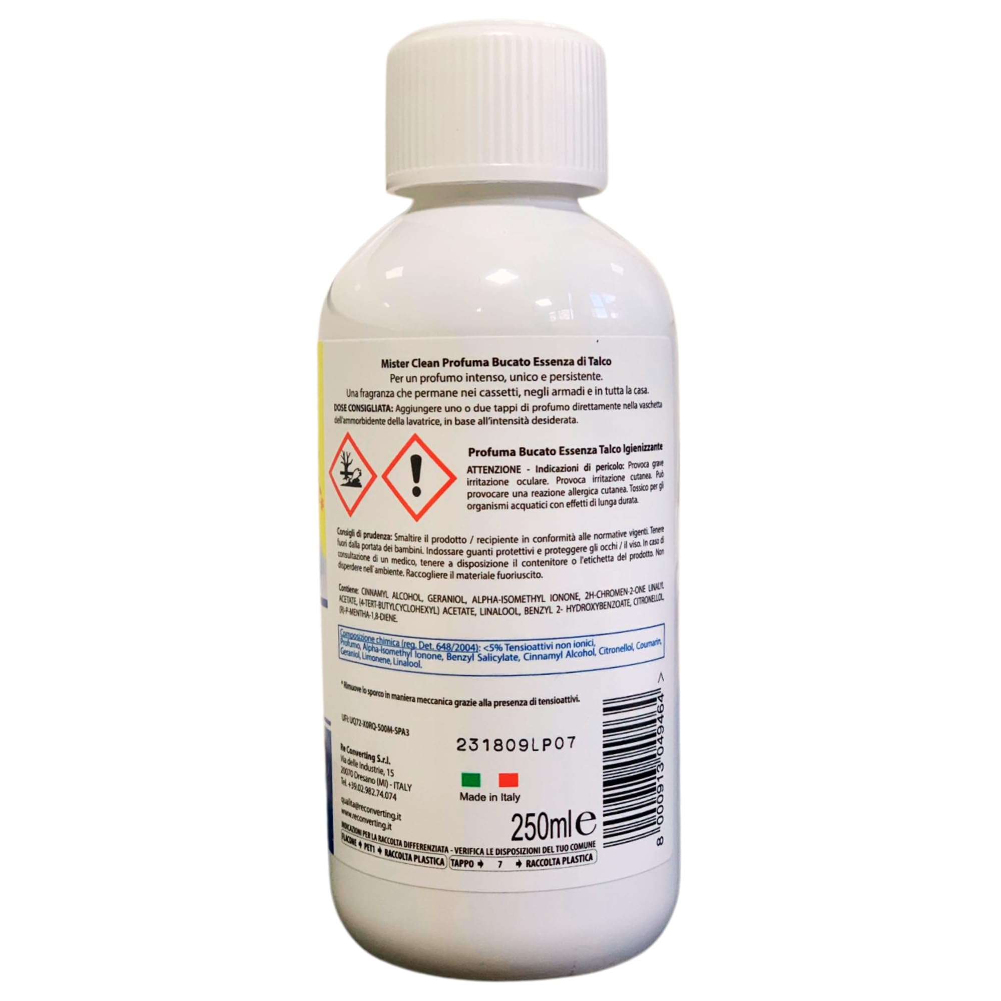 Mister CLean Kit 3 pz Fragranza Profumo Concentrato Per Bucato 250 ml : Talco+ Relevi Proteggi & Profuma
