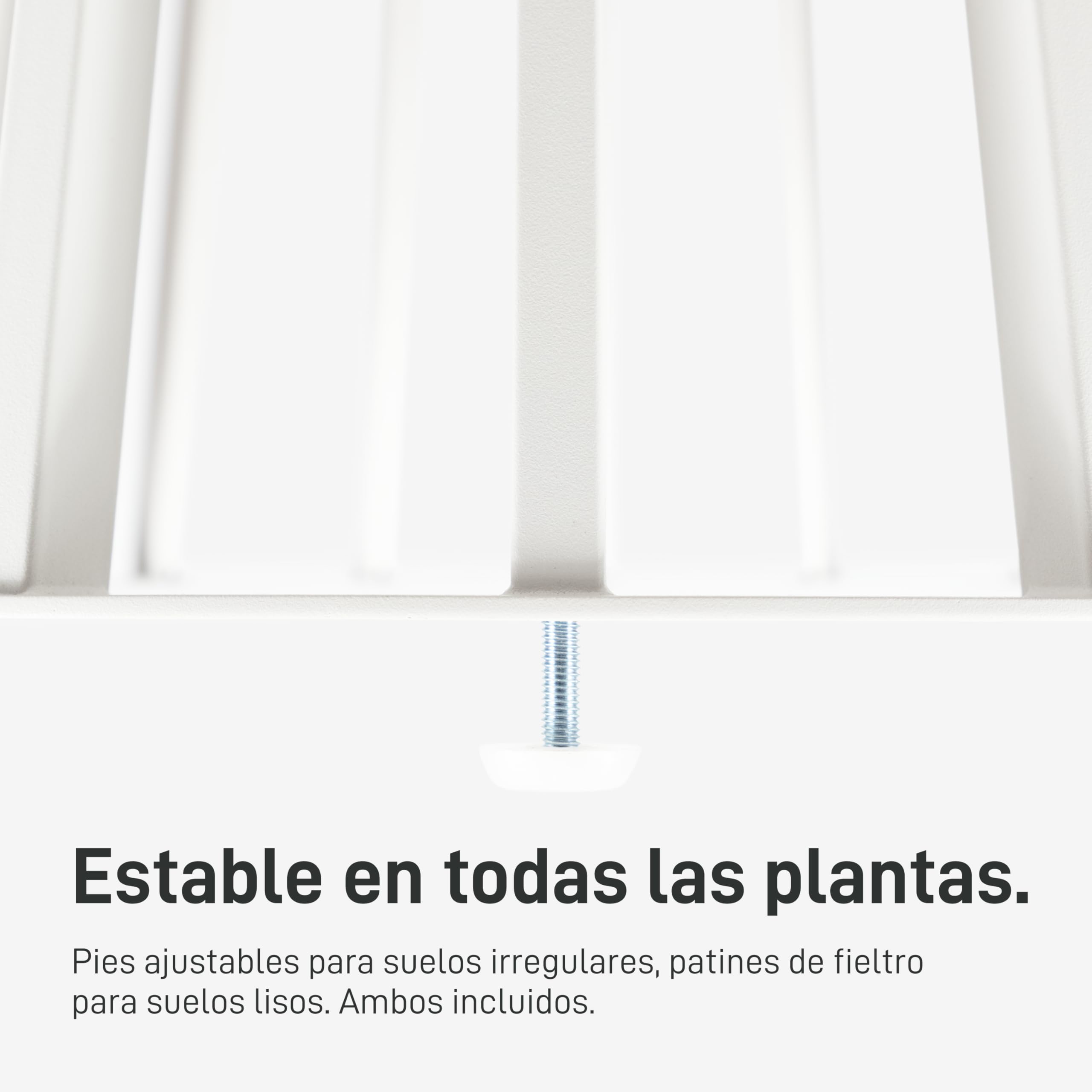 Natural Goods Berlin Columna de mesa Conic Bars patas de mesa de metal blanco – 720 mm x 700 mm – Estructura de mesa redonda – Patas de mesa para tablero de cristal ovalado – Patas de metal