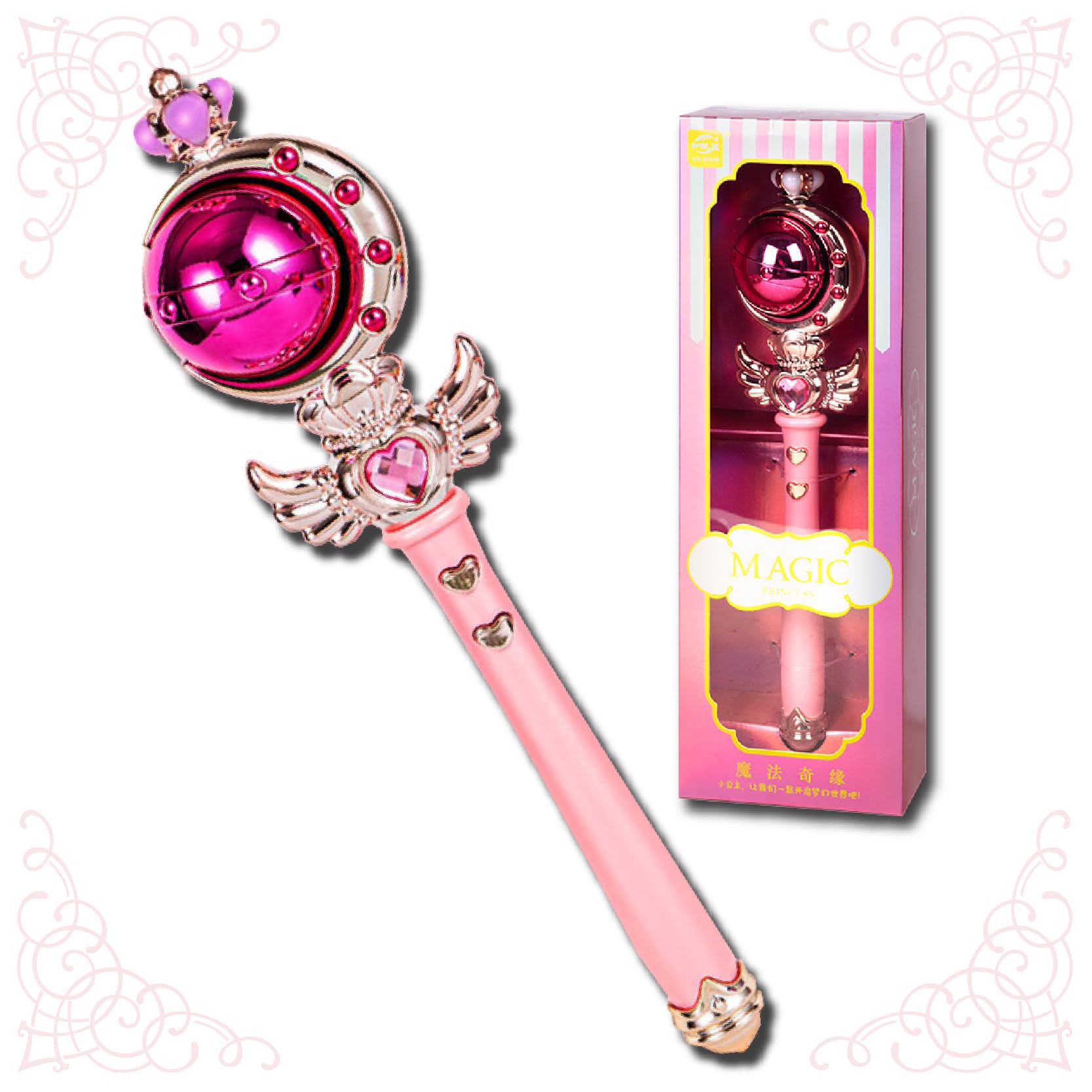 Amazon.co.jp: owl yorozu 魔法の杖 魔法のステッキ 光る プリンセス