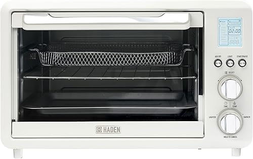 Haden Combo de freidora de aire y horno tostador de 6 rebanadas para cocina, marfilcobre