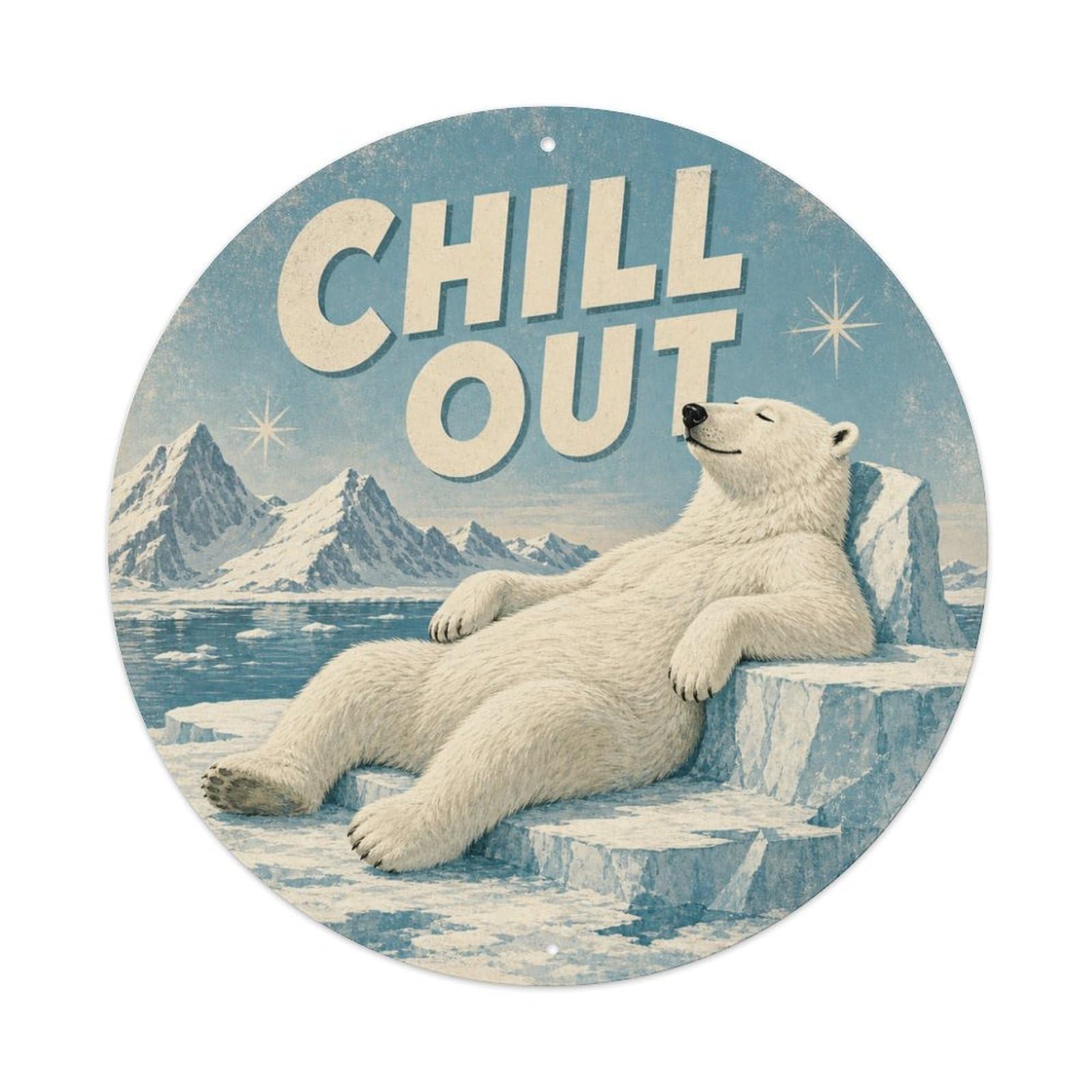 Quirky Bear Wildlife Saying Vintage Weathered Classic Metal Tin Sign