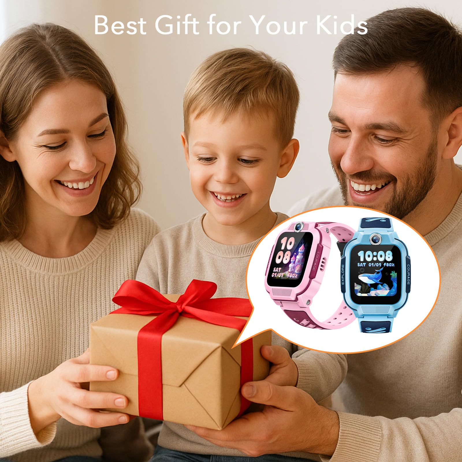 imoo Z3 Reloj Inteligente Niño con GPS Localizador y Llamadas, Smartwatch para Niños 4G con Llamadas de Video, SMS, Podómetro, Modo Escuela, Resistente al Agua IP68, Regalo para Niños y Niñas (Azul)