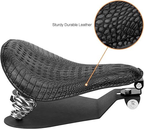 Miniatura 4 de Asiento de motocicleta Bobber Solo Seat con base de resorte, kit de soporte de montaje de repuesto para Harley Davidson Sportster XL 883 1200