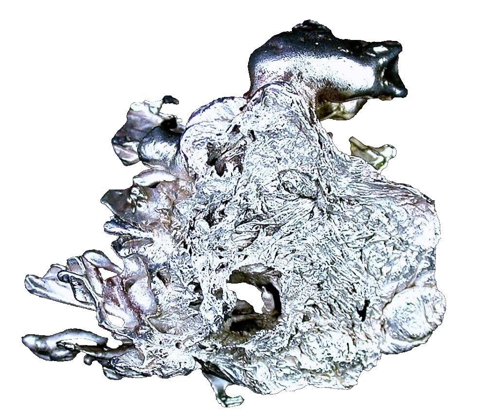 Generic 37.03 Gram 1.30 Oz 1 4/5 x 1 1/3 x 9/10 Inch Casted Silver Nugget EBS1373O/5324, Standard