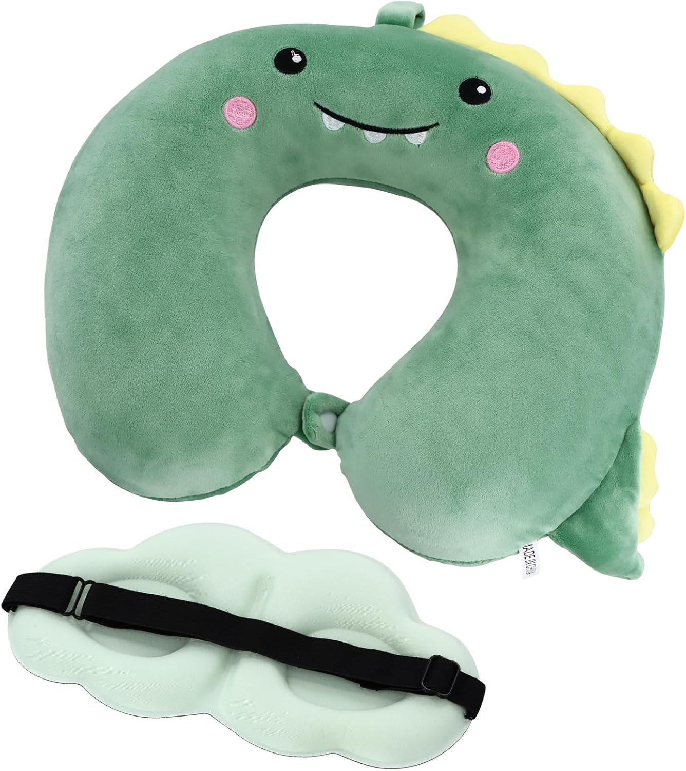 Travel Pillow, Memory Foam Neck Pillow, Cute Animal Travel Neck Pillow,Flight Pillow for Kids Aldults, with Matcha-green Soft Sleep Mask in Cloud Shape Travel Pillow, Memory Foam Neck Pillow, Cute Animal Travel Neck Pillow,Flight Pillow for Kids Aldults, with Matcha-green Soft Sleep Mask in Cloud Shape