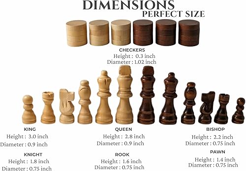 Miniatura 9 de Knightfold Juego de ajedrez y damas de madera magnética