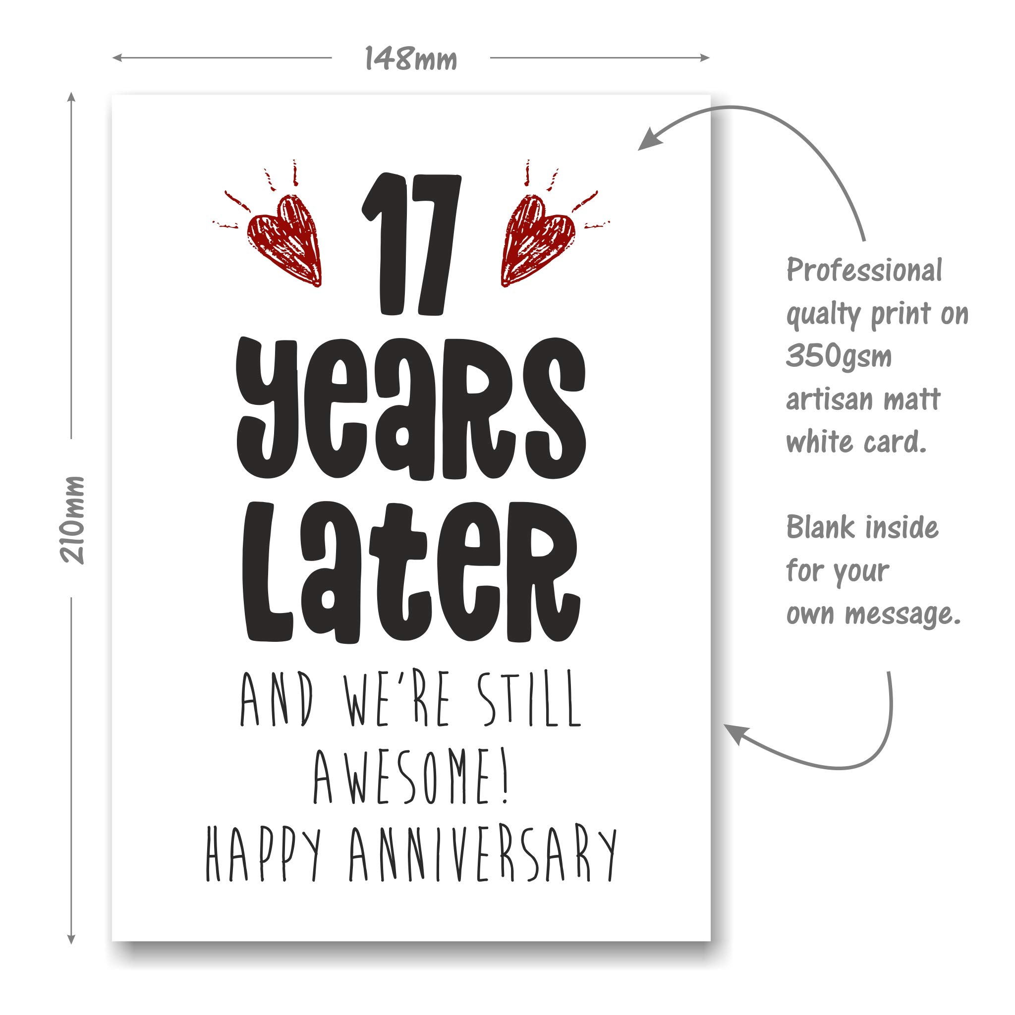 17th Anniversary Card - 17 Years Later and Still Awesome : Amazon