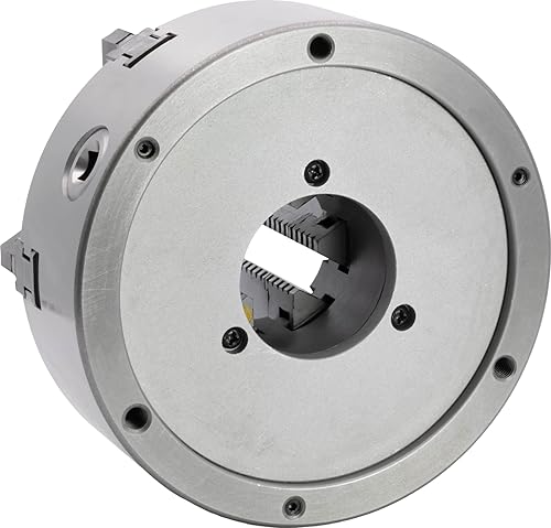 Miniatura 9 de CME - Mandril de torno autocentrante de 3 mandíbulas de 12 pulgadas, parte trasera lisa (plana), mordazas reversibles de dos piezas