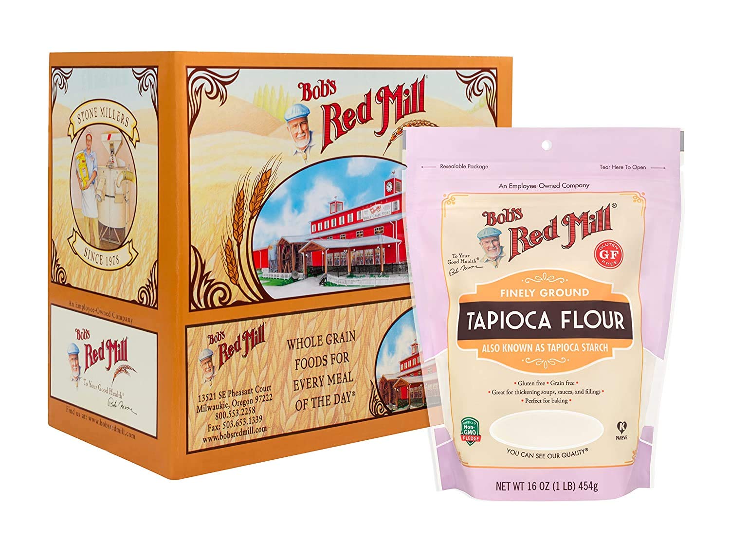 Bob's Red Mill Finely Ground Tapioca Flour 16 Ounce (Pack of 2)