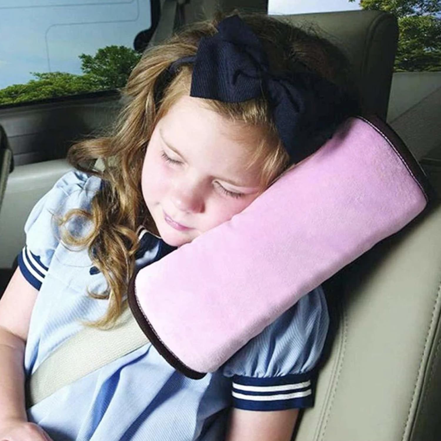 Safe-O-Kid® - Pack of 2-Car Safety Essential, Seat Belt Mounted Pillow for Toddlers
