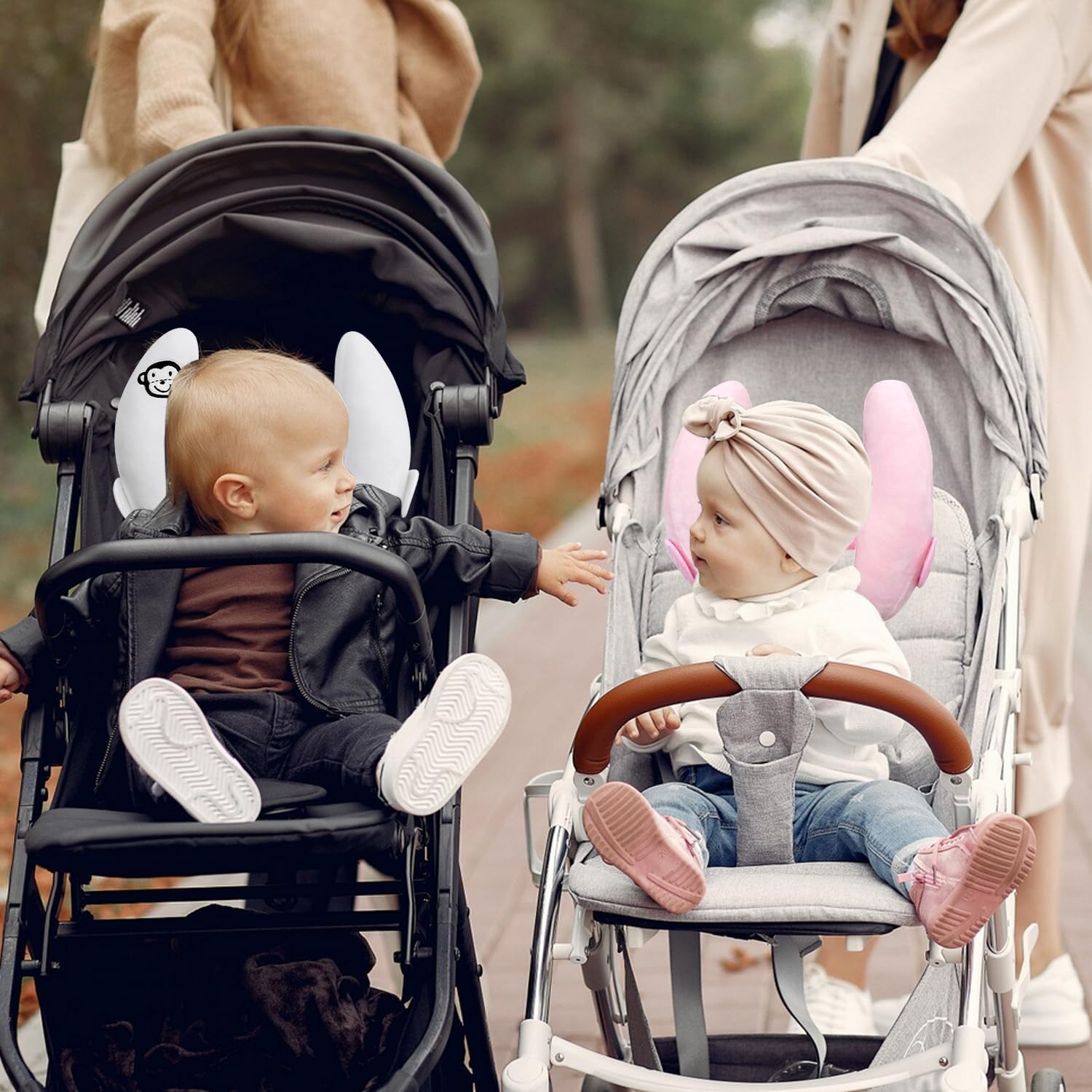 LATRAT Cojín de apoyo ajustable para bebé y recién nacido, cojín de viaje para el cuello del niño, cojín de apoyo para el cuello para asiento de coche, reposacabezas para asiento de coche, cochecito