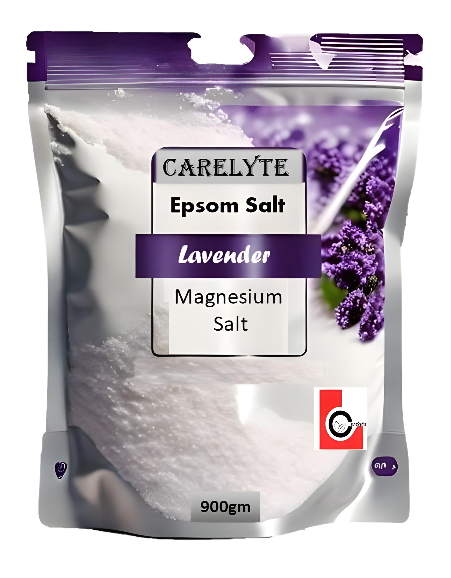 Carelyte magnesium Epsom Bath Salt Crystals | Muscle Relief & Aches Soothing Bath (900gm, Lavender)-image-9