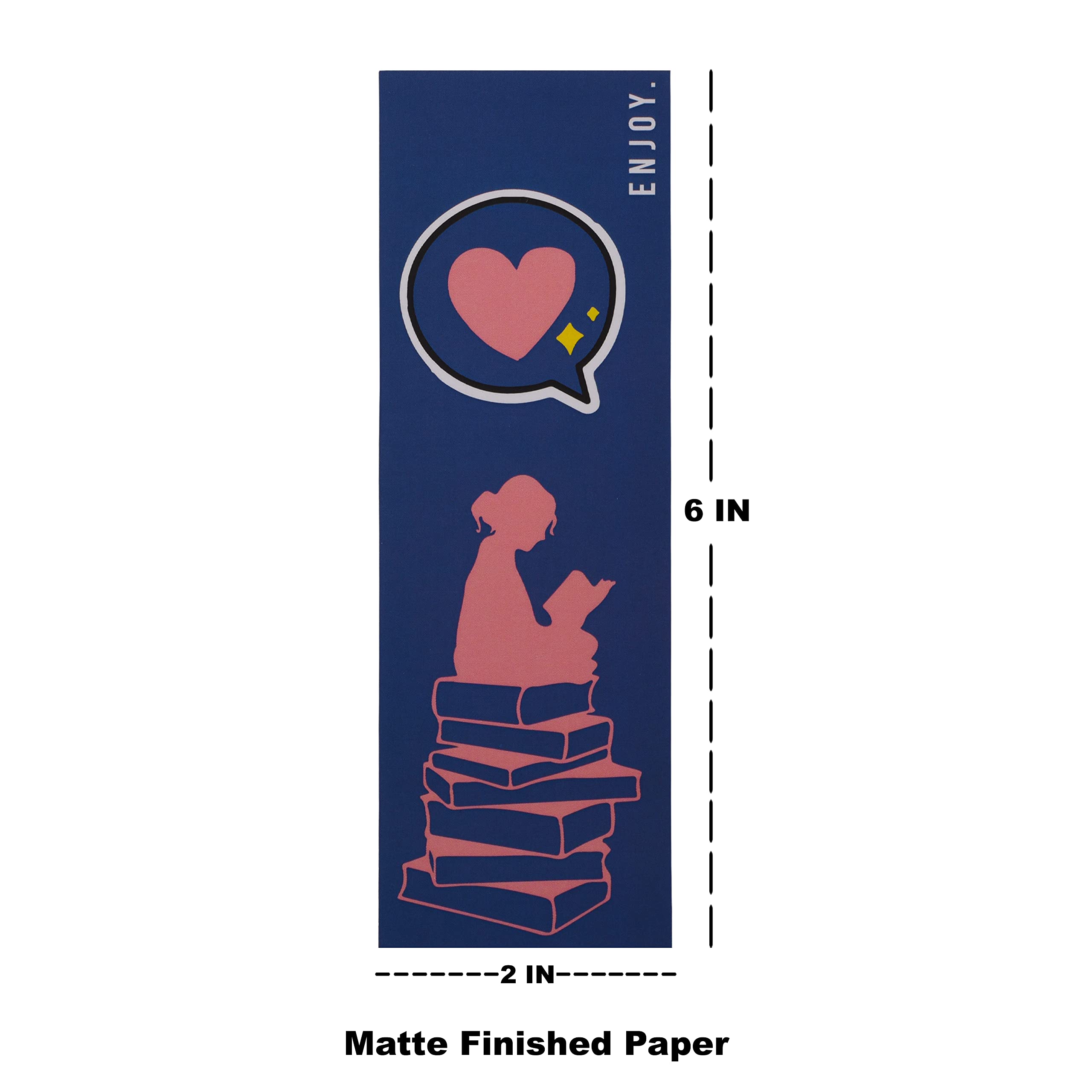 Papboo Designer Bookmarks Set of 10, Design- 2 - Specially Designed for Book, Artcard, Matte Finished,NO Repeat Designs, Multi-Color Bookmark (6 * 2 inches) 2