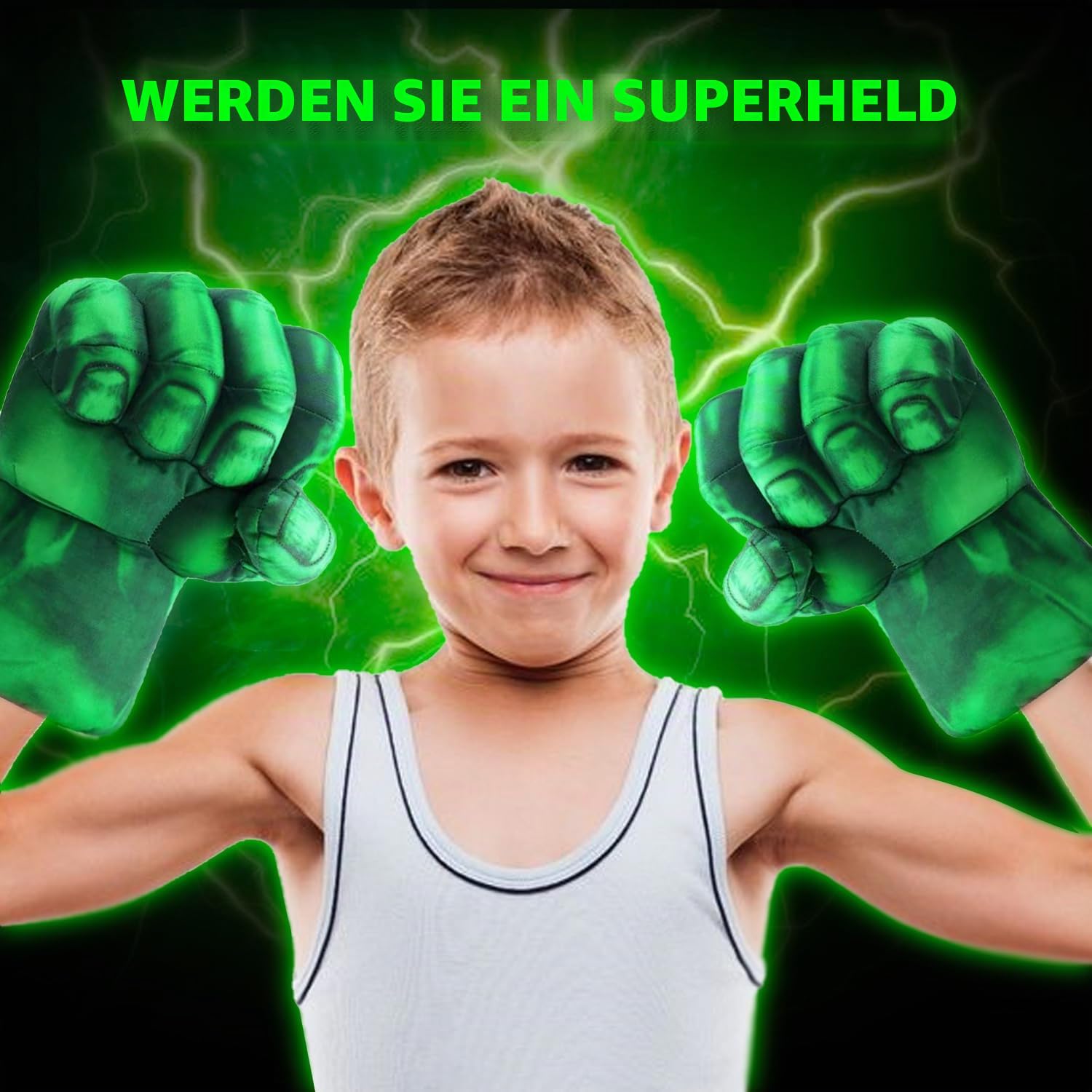 Hulk Riesen-Boxhandschuhe | Superheld | Kinderspielzeug | Schaumstoff-Faust mit Riemen | Ungewöhnliches Geschenk | Cosplay | Spiele | Halloween | Verkleidung | Kostüm | 100% Spaß | OriginalCup®