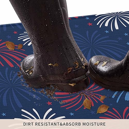 Vista 34 de Tapete de Feliz Navidad, tapete antideslizante para puerta delantera, baño, cocina, dormitorio, patio, entrada, 16 x 24 pulgadas, rojo, negro y verde