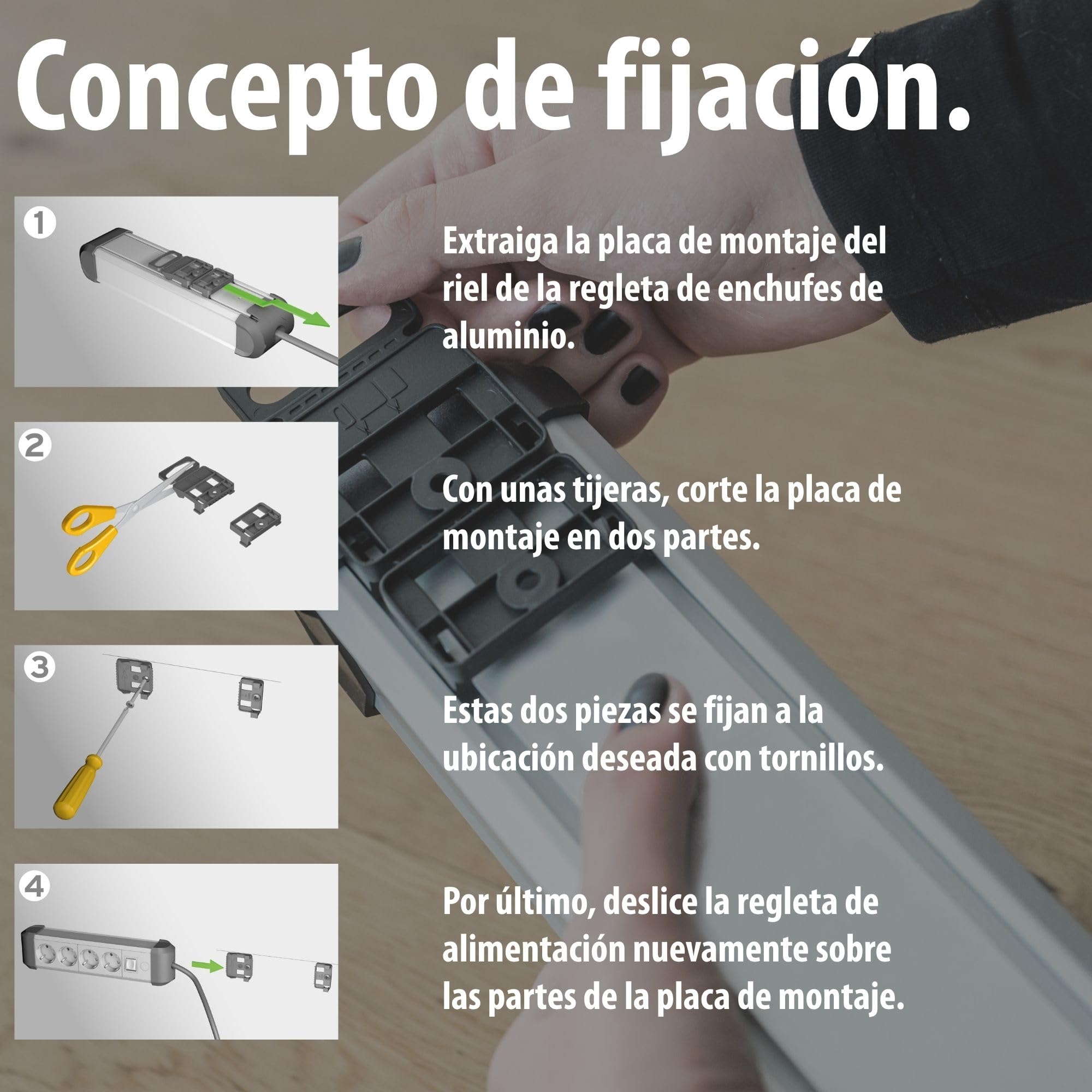 Brennenstuhl Premium-Protect-Line regleta enchufes con USB, 6 Tomas y protección contra sobretensiones (Cable de 3m, 2X Carga USB 3.10A, Interruptor, Fabricado en Alemania) Plateado/Negro