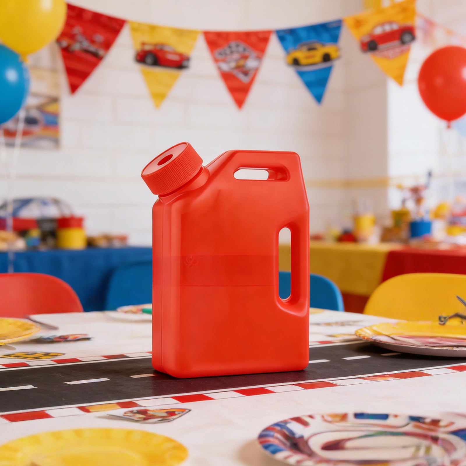 PANGBOER Gobelet à boire sur le thème de la voiture de course avec pailles attachées pour enfants - Gobelets de fête d'anniversaire pour garçons et filles