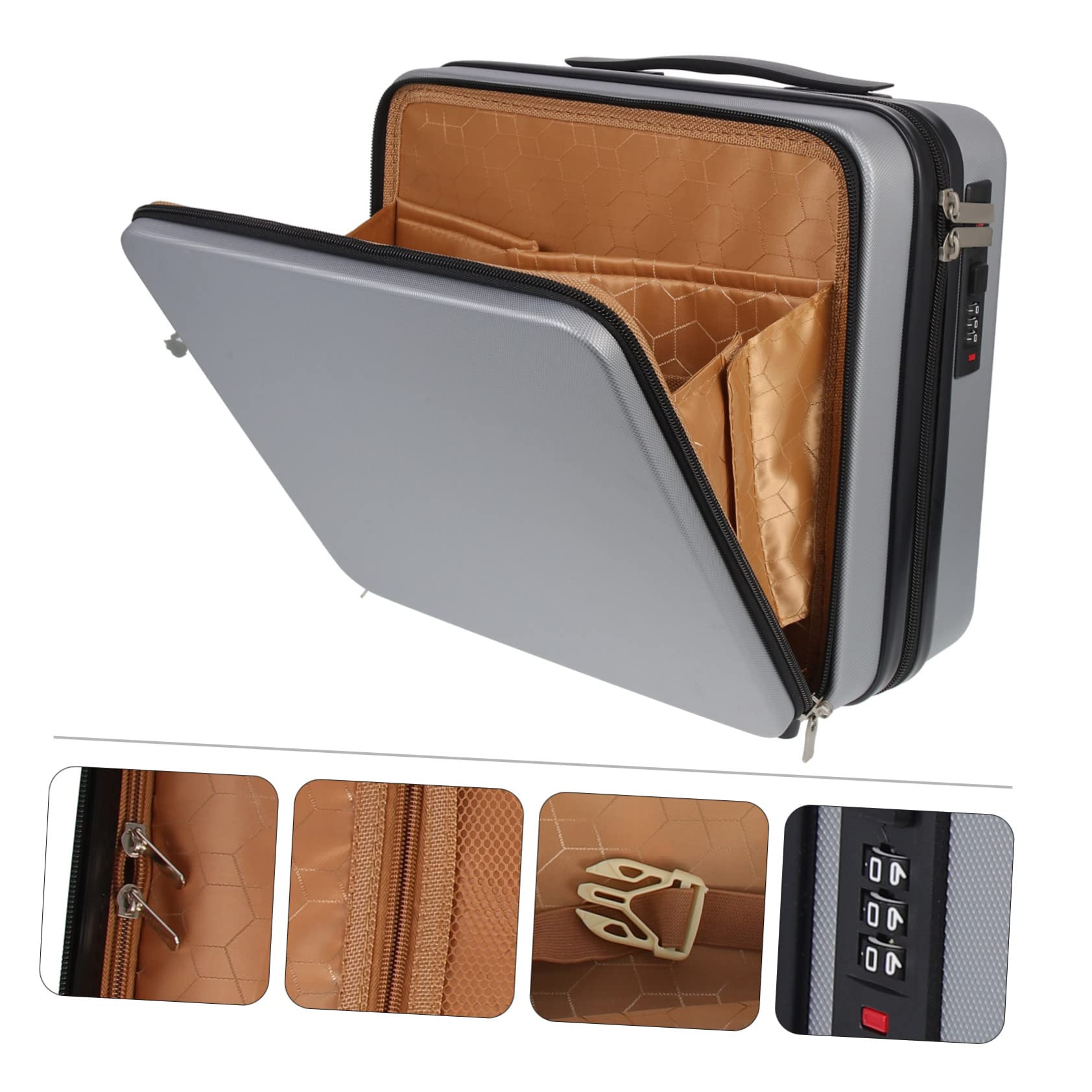 Beauty Case da Viaggio Donna 16 Pollici Abs Gomma, Valigia Piccola