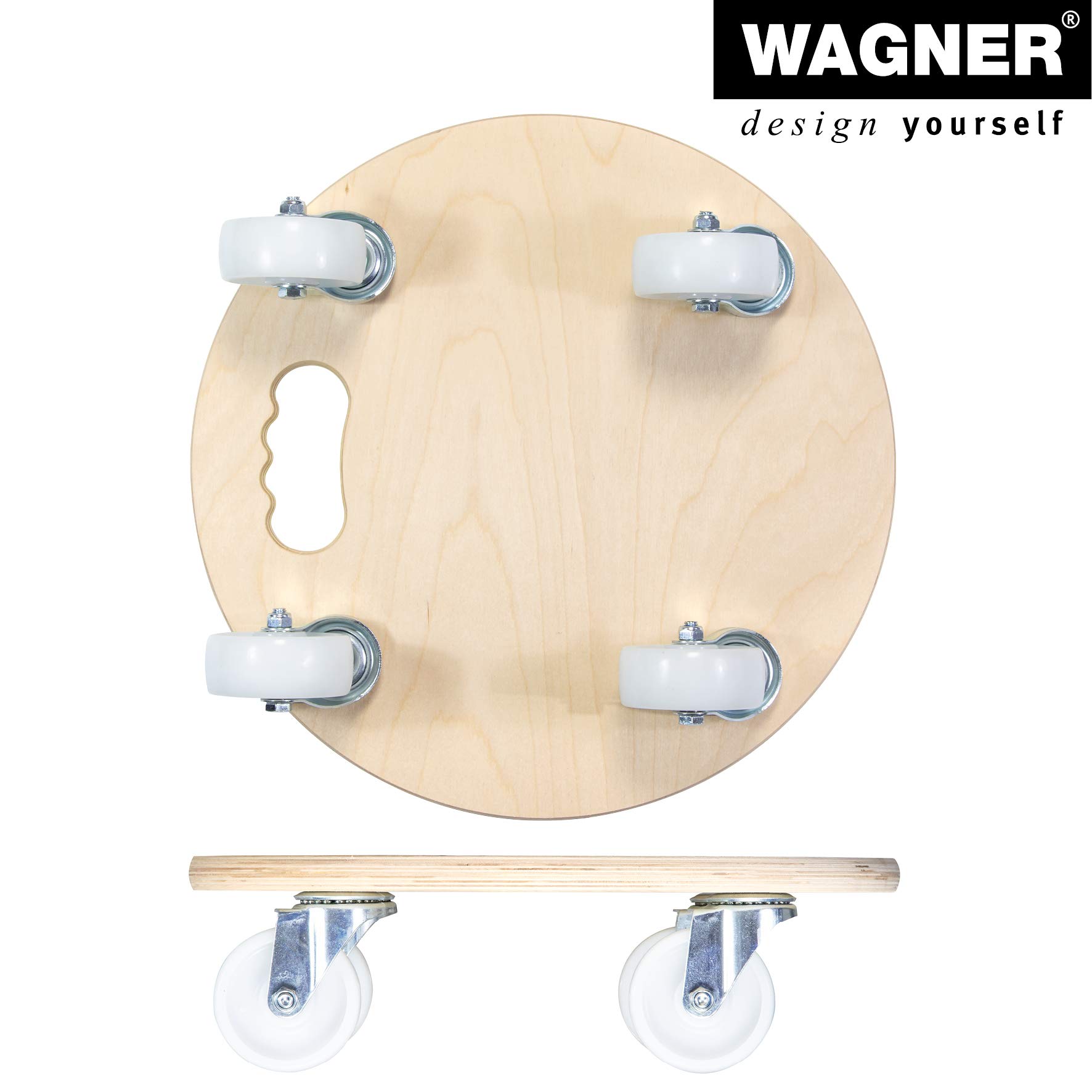 WAGNER Carrello da trasporto MM 1137 I Ø 38 cm I manico ergonomico - ideale per oggetti ingombranti, vasi e piante I portata 250 kg I molto mobile I certificato FSC® - 20113701
