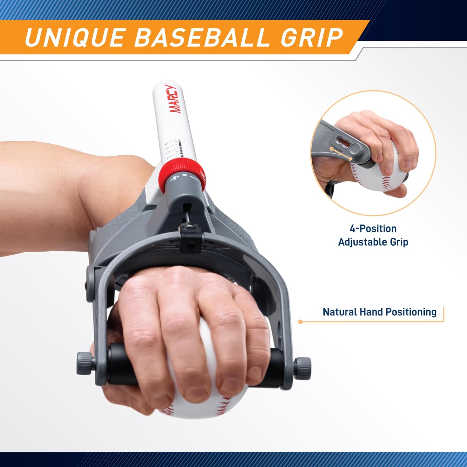 Marcy Wedge Forearm Trainer Wedge‑BB – Baseball‑Style Grip Forearm & Wrist Strengthener with Adjustable Resistance Dial – Portable Home Gym Grip Builder for Flexor & Extensor Muscle Development