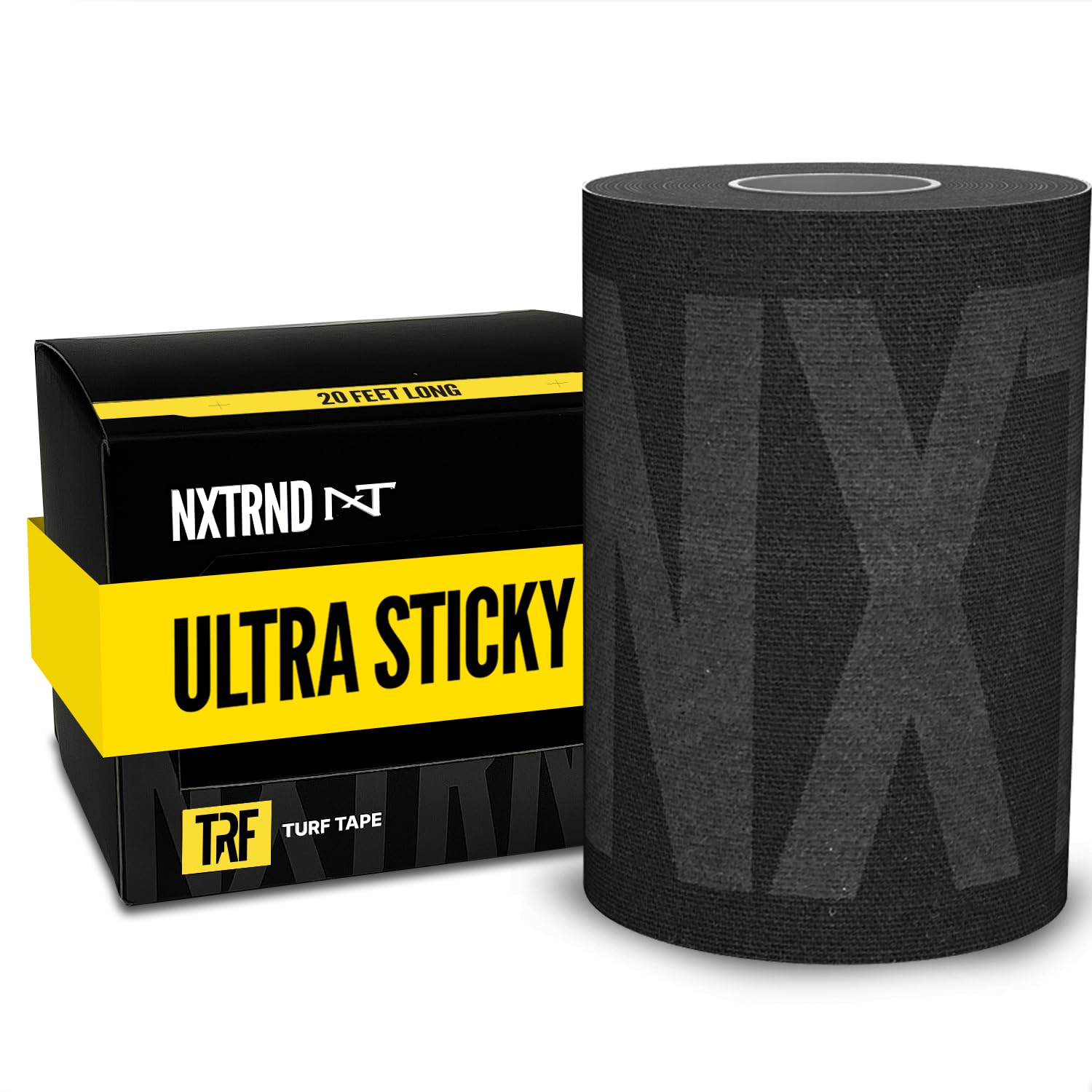 Nxtrnd TRF Turf Tape Football, Extra Wide Kinesiology Tape, Protects from Turf Burn (Black)