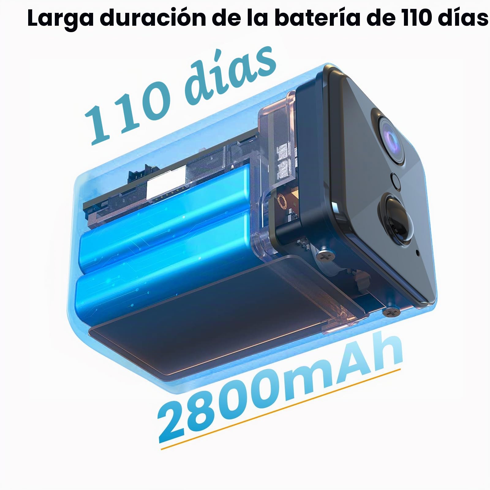 Javiscam Mini cámara WiFi 4K Mini cámara de vigilancia inalámbrica para interior/exterior con grabación larga baterías con mini detección movimiento visión nocturna