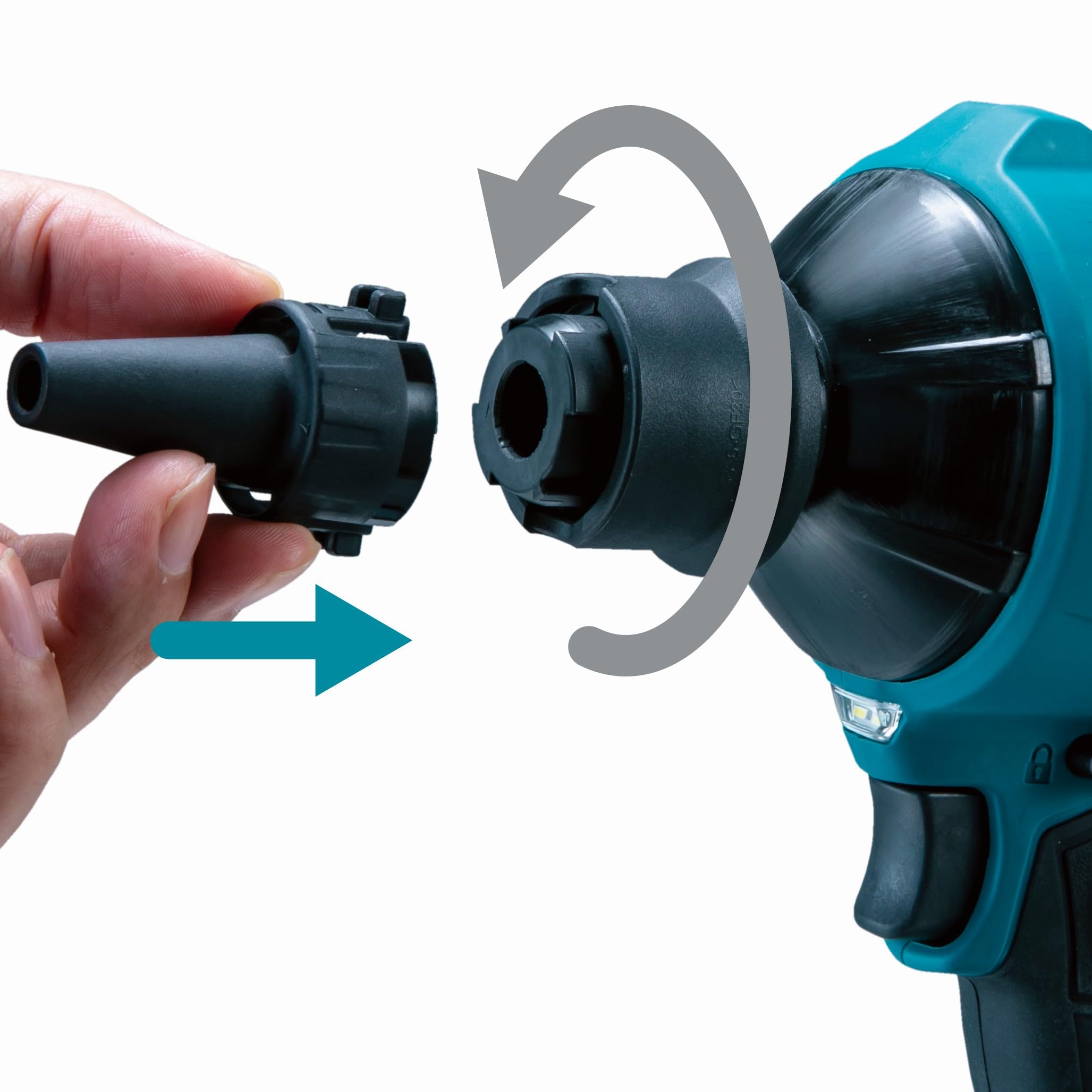 Makita AS001GA102 Ventilateur sans Fil 40 V Max. / 2,0 Ah 1 Batterie + Chargeur dans Un Sac de Transport Bleu pétrole