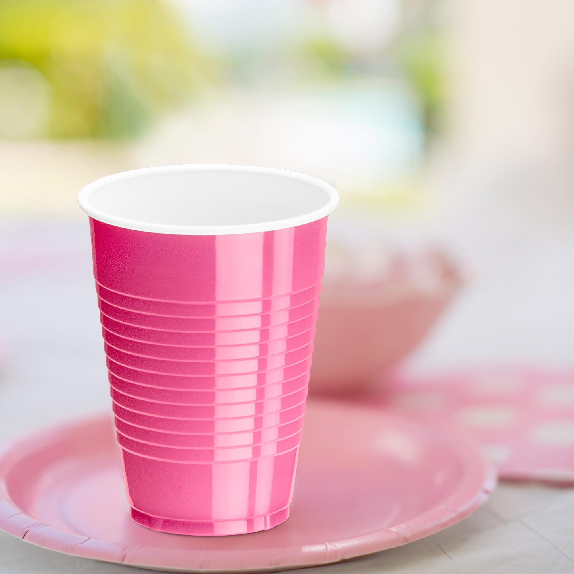 Lot De 60 Gobelets En Plastique Rose 473 Ml - Gobelets De Fête Réutilisables Pour Mariage, Anniversaire, Noël - 13