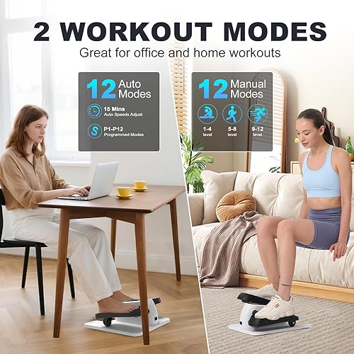 Miniatura 4 de Under Desk Elliptical Machine, Electric Seated Pedal Exerciser,Elliptical Leg Exercisers for Seniors,Mini Ellipse Leg Exerciser with Remoter,12