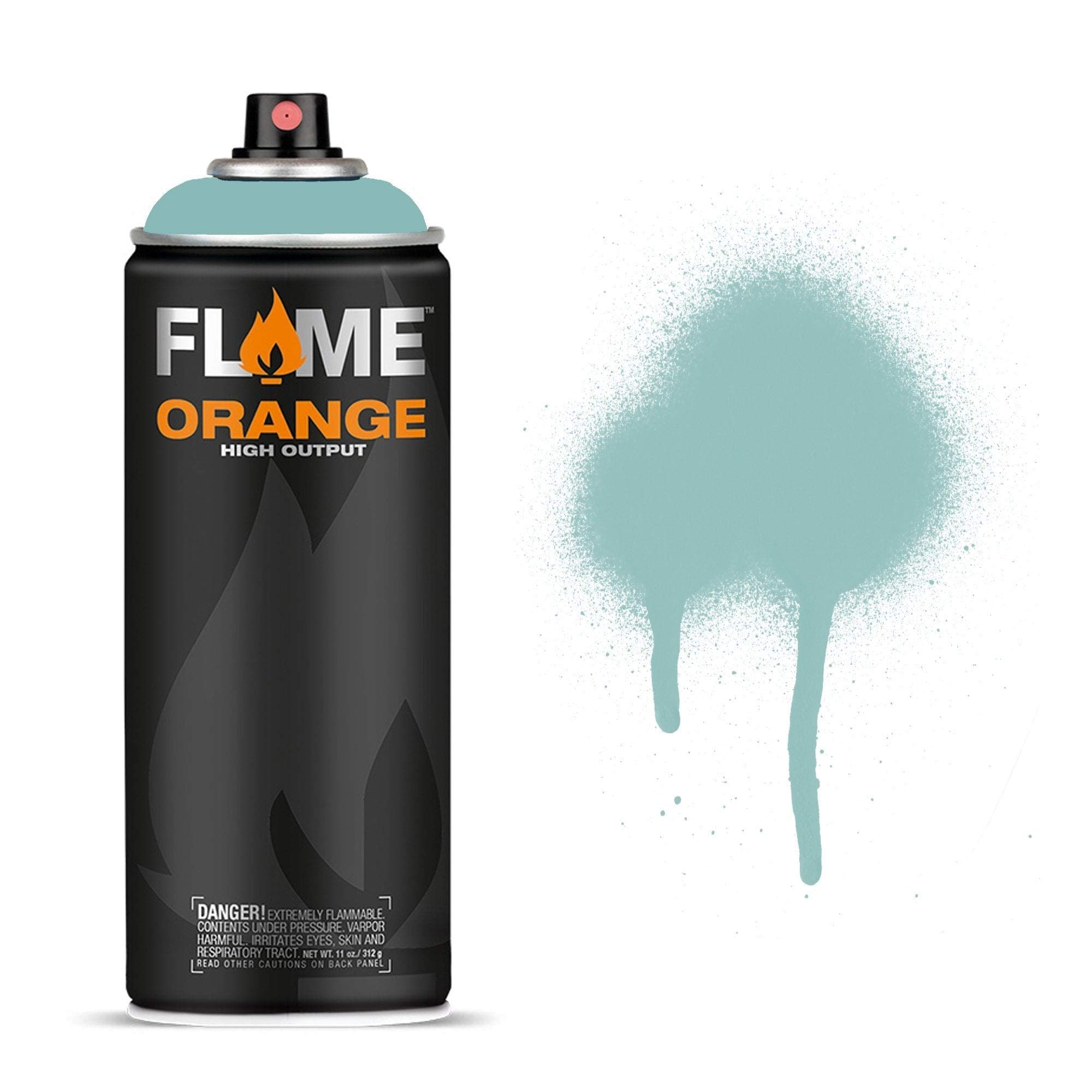 Molotow Flame Orange Spray Paint - Matt Acrylic 400ml Can Verdigris Light FO-531