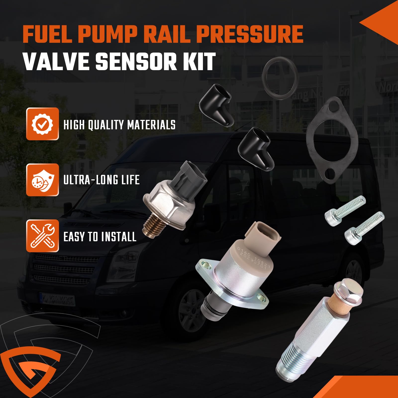 Kit de capteur de valve de pression de rail de pompe à carburant compatible avec Ford Transit 2.2 2.4 Peugeot Boxer 2.2 Citroën Relay 2.2-294200-0360, 294200-0160, 294009-0260