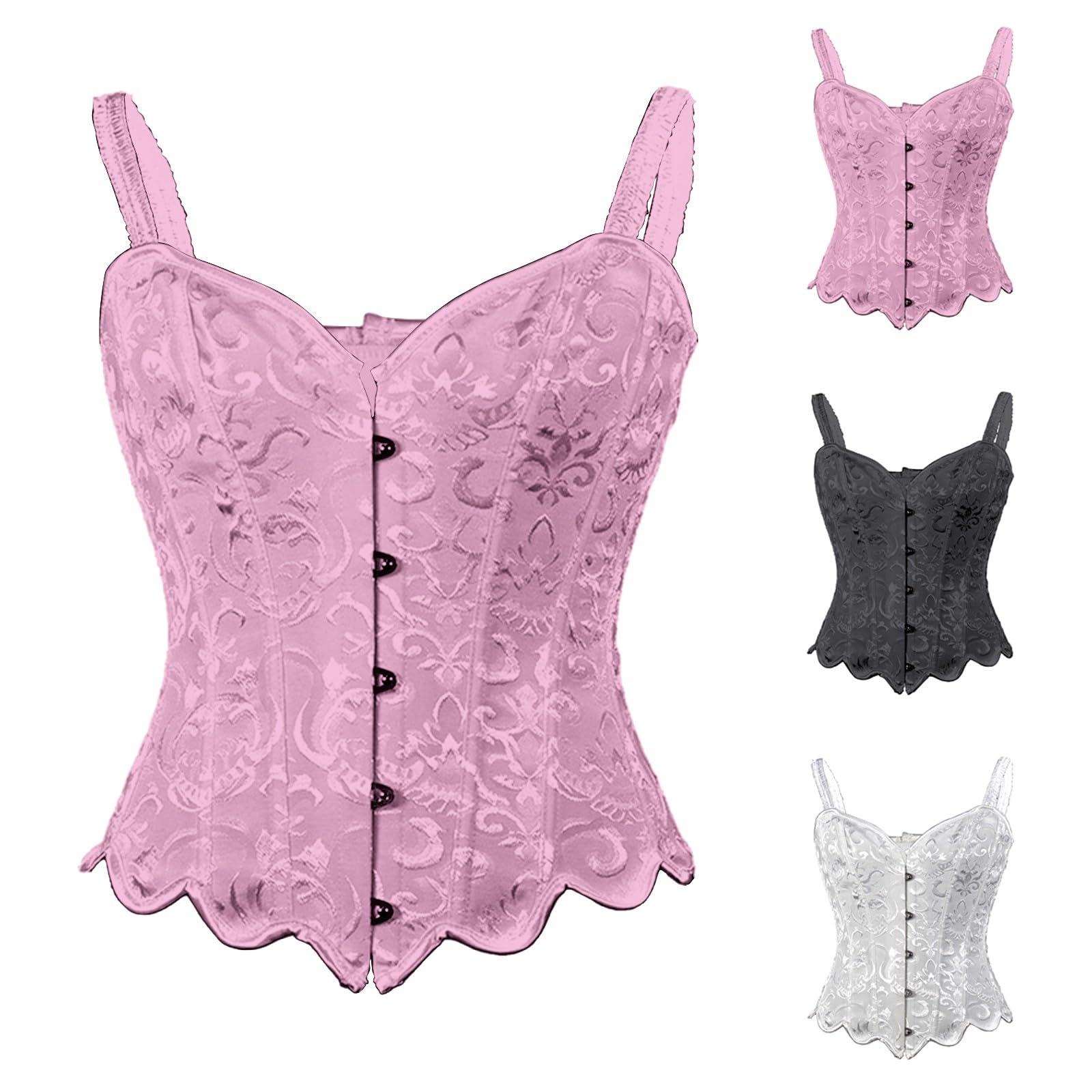 Corsetto da donna con stampa floreale, stile retrò