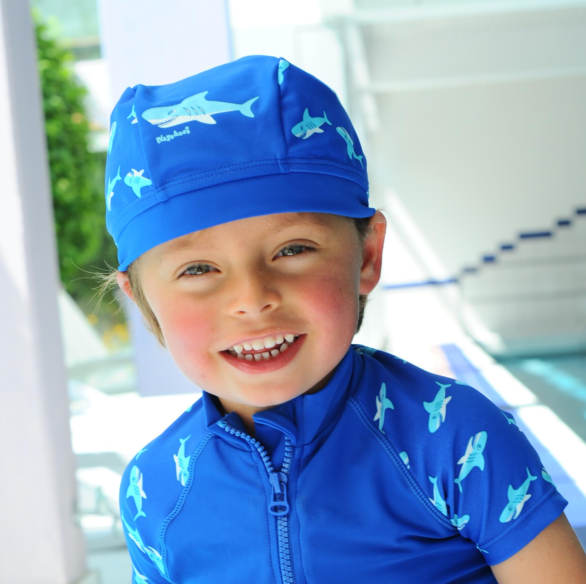 Playshoes Unisex ochrona przed promieniowaniem UV chusta na głowę czapka kąpielowa nakrycie głowy, Hai, 53
