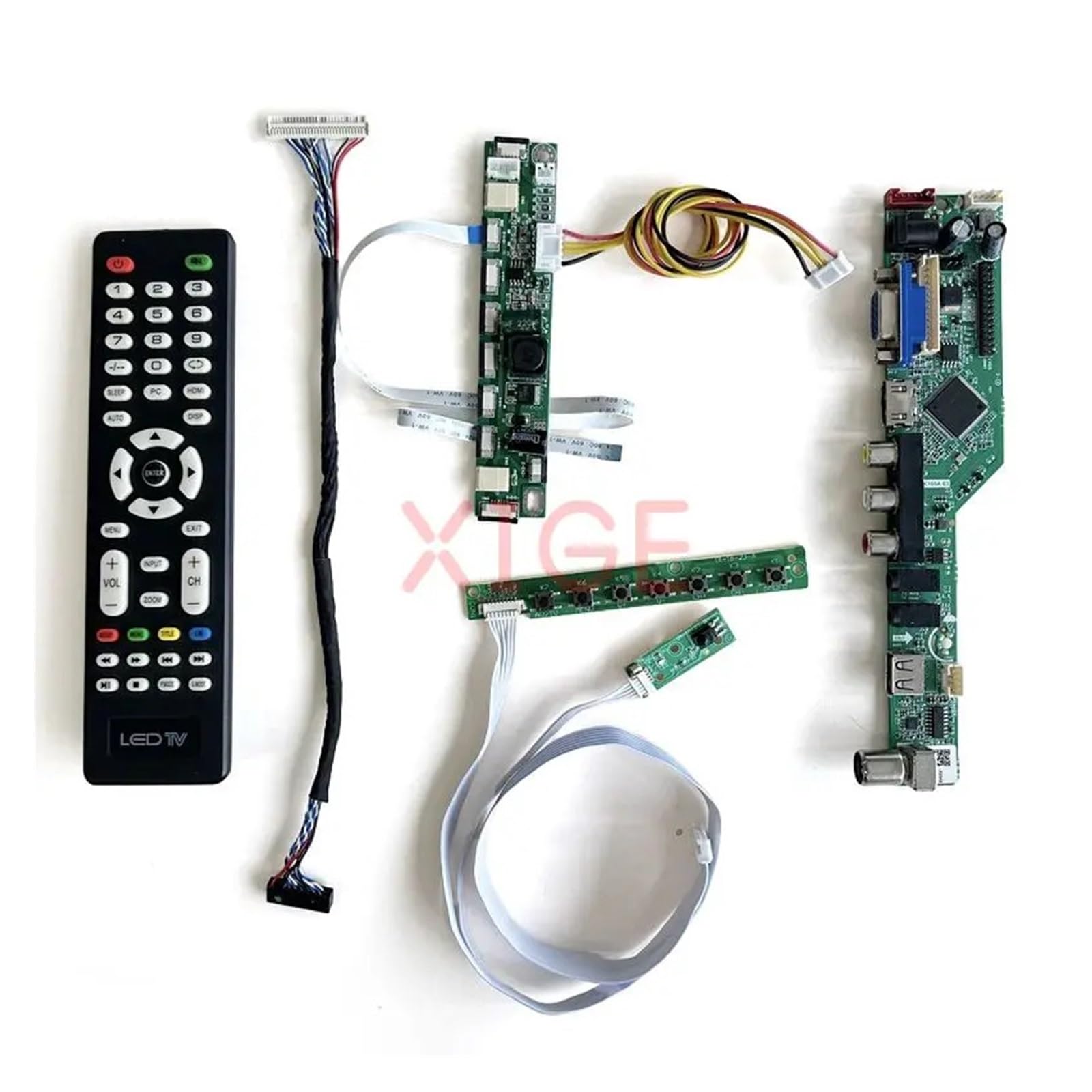 Scheda Driver Controller LCD Adatta LM185WH2 M185B3 Kit Schermo Monitor Da 18,5 Pollici Segnale TV Analogico LVDS 30 Pin 1366 * 768 VGA+HDMI+AV+USB Accessori(For LM185WH2(TL)(A1))