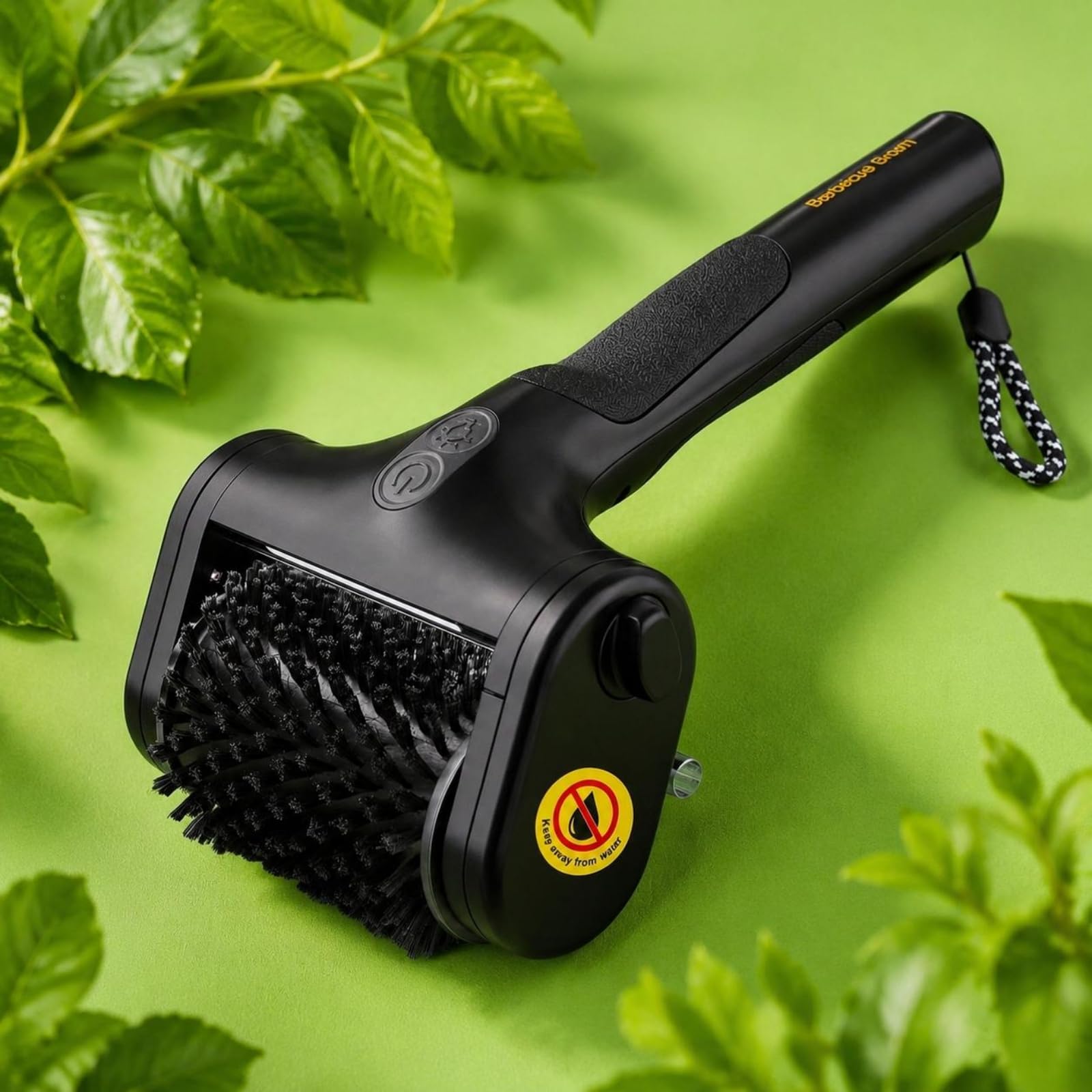 Spazzola Elettrica per Barbecue Spazzola per Griglia Detergente per Griglia Pulitore per Griglia con Corpo in Acciaio 304 E Plastica Resistente Adatta, Doppia Testa con Guanti