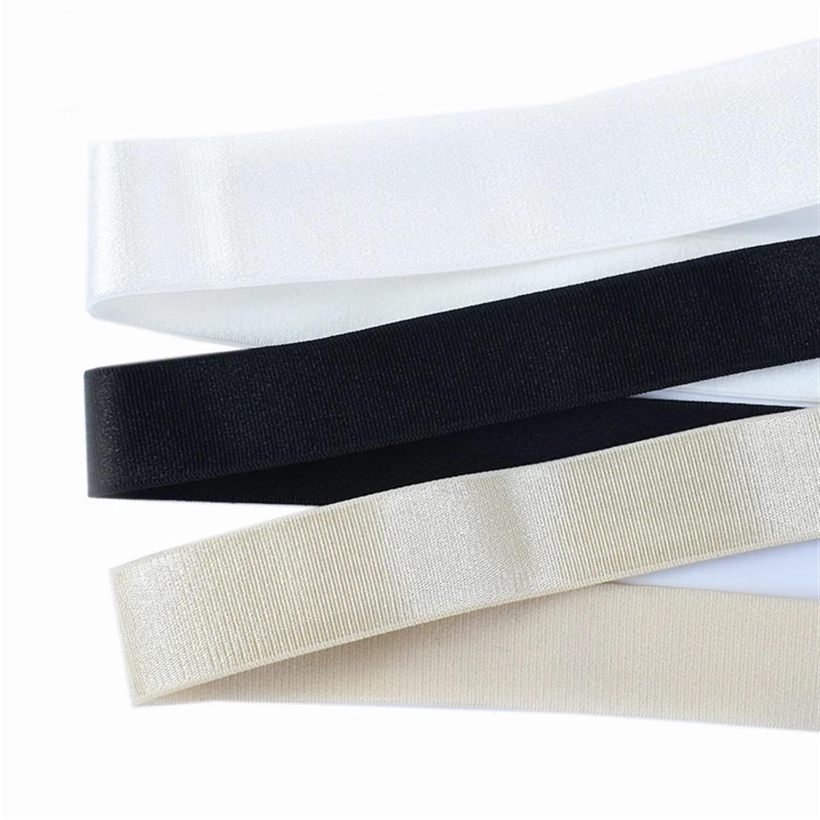 Bande Elastiche 10/20M 6-40mm Spandex Biancheria Intima Nylon Elastico Fascia Cinghie Reggiseno Nastro Fai da Te Cintura Indumento Elastici(Black,20Meters,35mm)