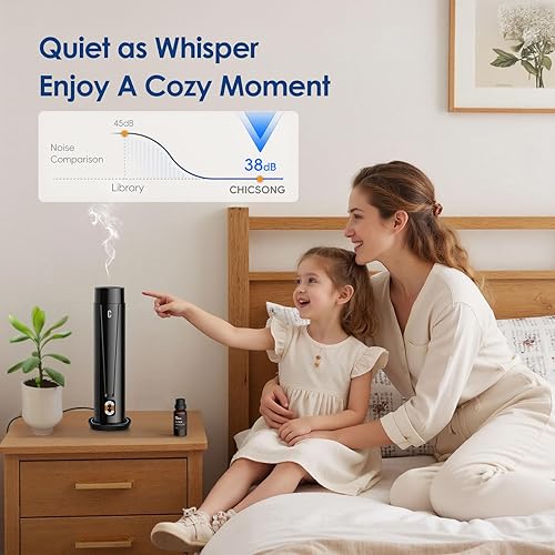 Miniatura 2 de Difusor de aroma sin agua, cobertura de 1200 pies cuadrados, difusor de aceite esencial con control remoto, difusor de aromaterapia silencioso con