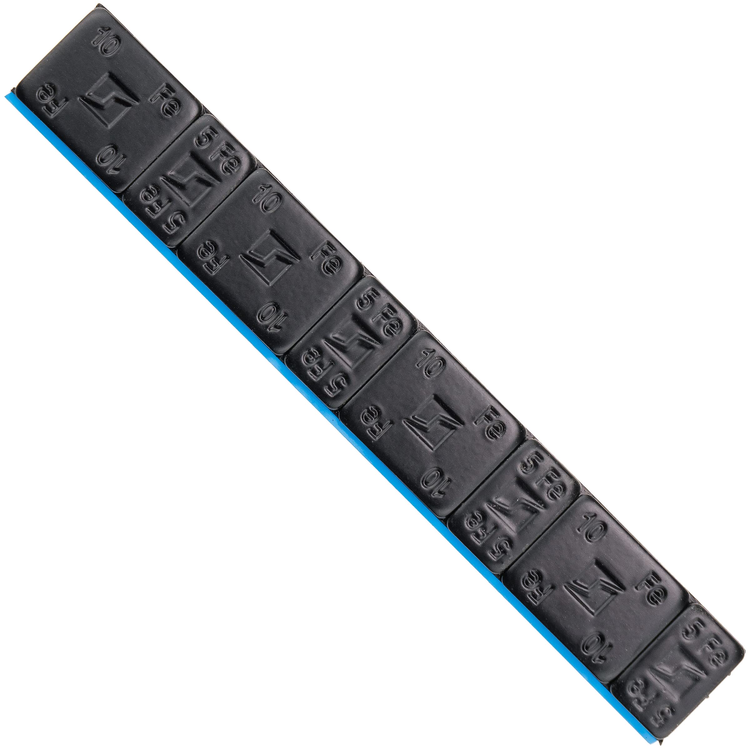 Stix Pesos adhesivos Rounded Slim 1600 unidades 5 g + 10 g 200 tiras de 60 g negro con recubrimiento de polvo galvanizado 3,5 mm para llantas de aleación de 12 kg