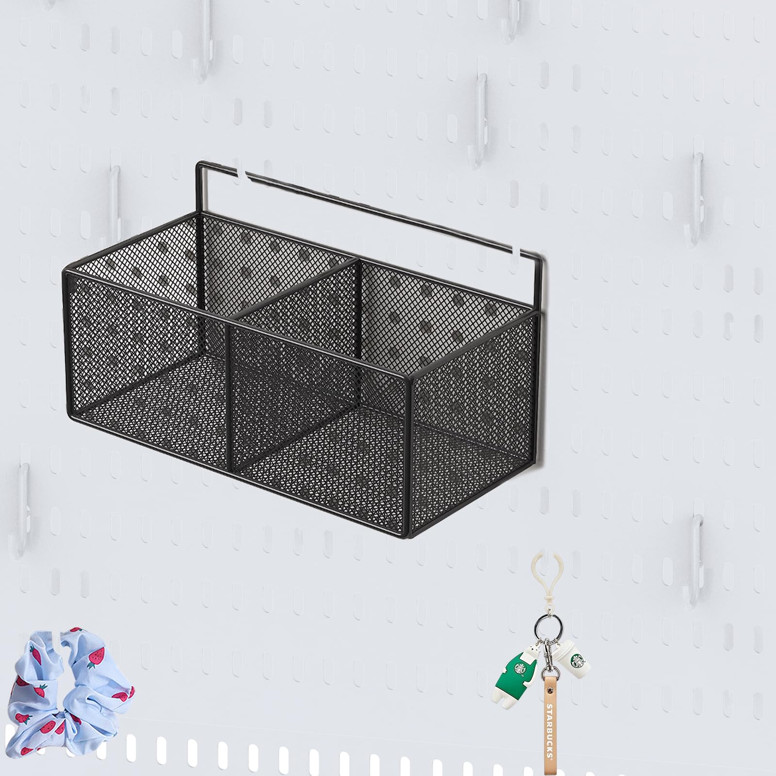 30 ganci per Ikea Skadis, pannello forato, accessori per la casa, l'ufficio, l'officina (bianco)
