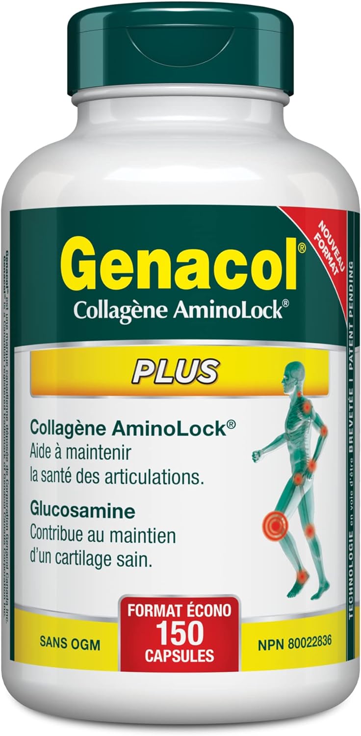 Genacol Plus – Glucosamine and Collagen Supplement with Ultra-Hydrolyzed Collagen Peptides, Eases Joint Pain, Maintains and Protects Cartilage, Value Pack, 150 Capsules (50-Day Supply) Genacol Plus – Glucosamine and Collagen Supplement with Ultra-Hydrolyzed Collagen Peptides, Eases Joint Pain, Maintains and Protects Cartilage, Value Pack, 150 Capsules (50-Day Supply)